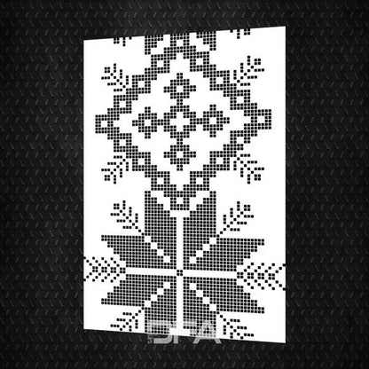 Ukrainian style in your interior – Vysyvanka stencil for paint and plaster 0.3-1 mm (Z00024)