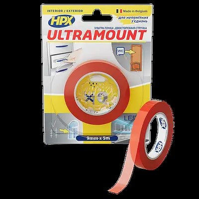 ULTRA MOUNT - 9mm x 5m - ultra-thin transparent mounting tape for inconspicuous connections