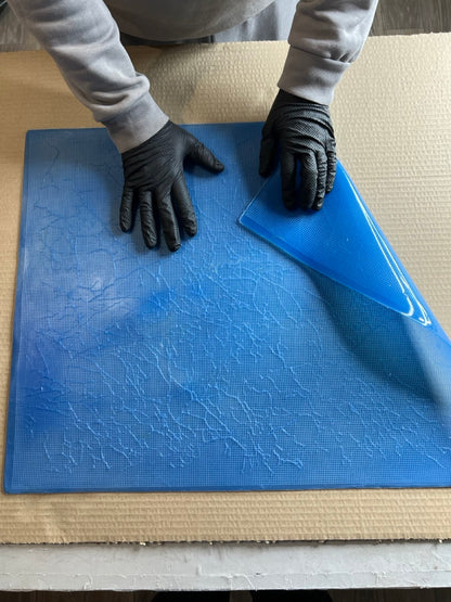 Silicone mold for decoration Marble veins blue W00001