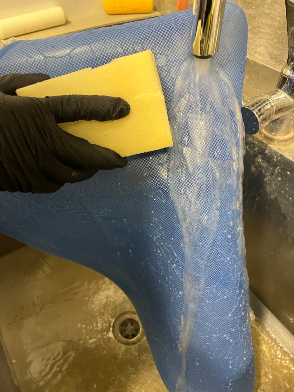 Silicone mold for decoration Marble veins blue W00001