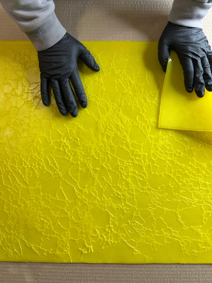 Silicone mold for decoration Marble veins yellow W00002