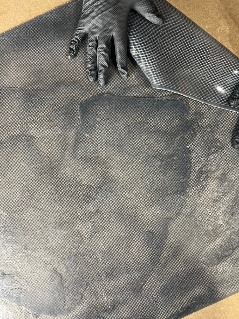 Silicone impression for decoration Stone texture (black) W00004