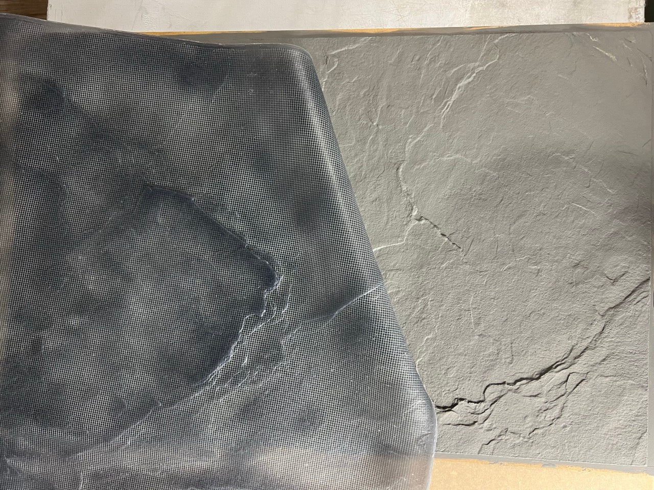 Silicone impression for decoration Stone texture (black) W00004