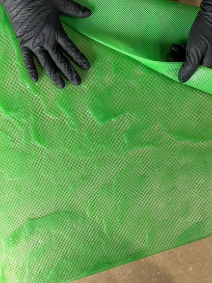 Silicone impression for decoration Stone texture (green) W00005
