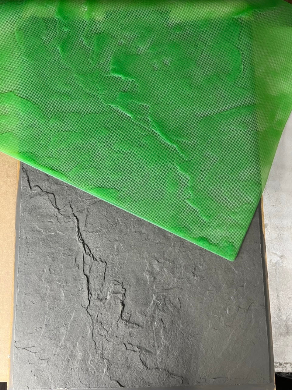 Silicone impression for decoration Stone texture (green) W00005
