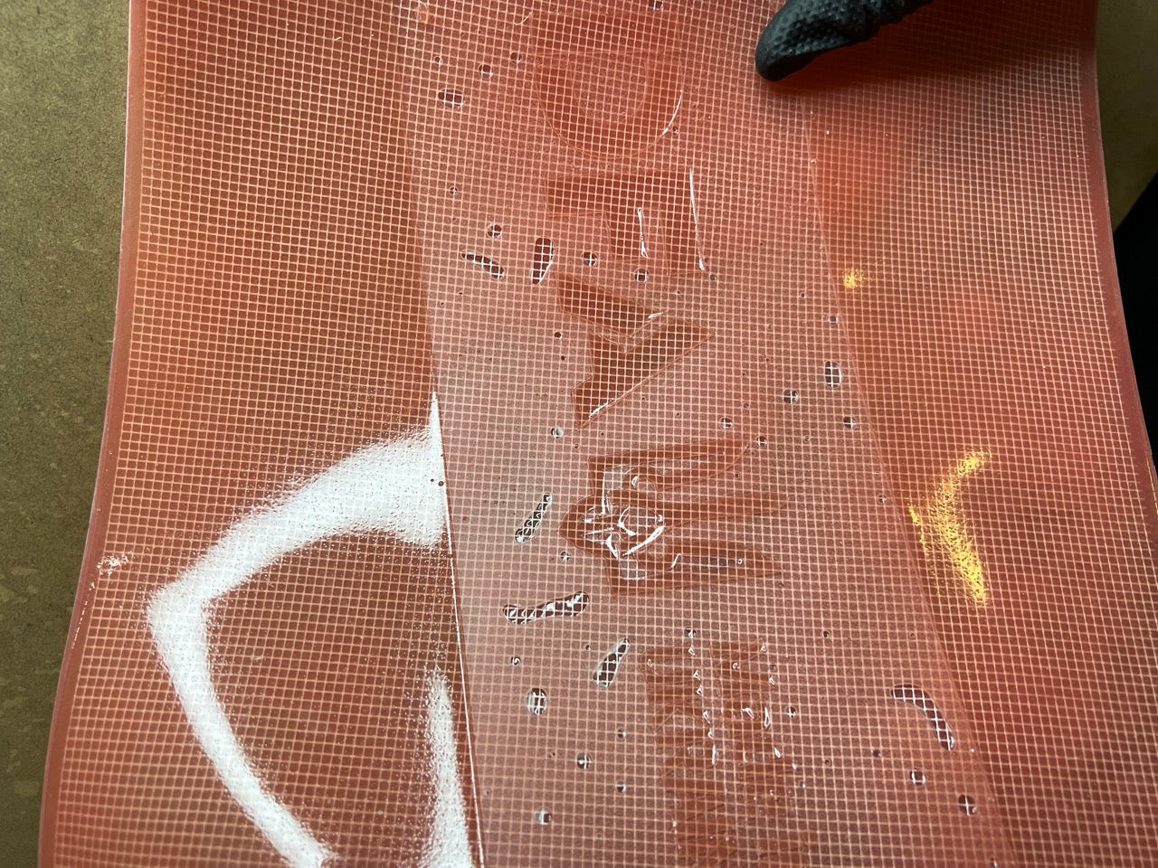 Silicone impression for decoration Ceramogranit 3 (red) W00008
