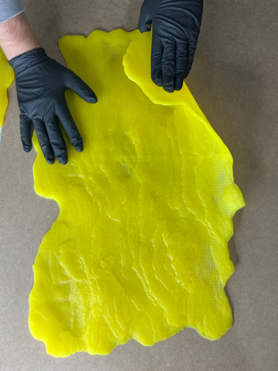 Silicone impression for decoration Stone texture (yellow) W00010