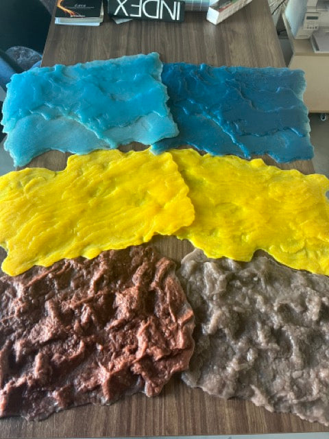 Silicone impression for decoration Stone texture (yellow) W00010