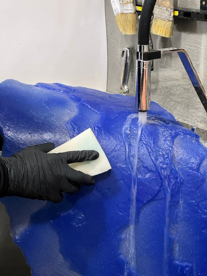 Silicone impression for decoration Stone texture (blue) W00011