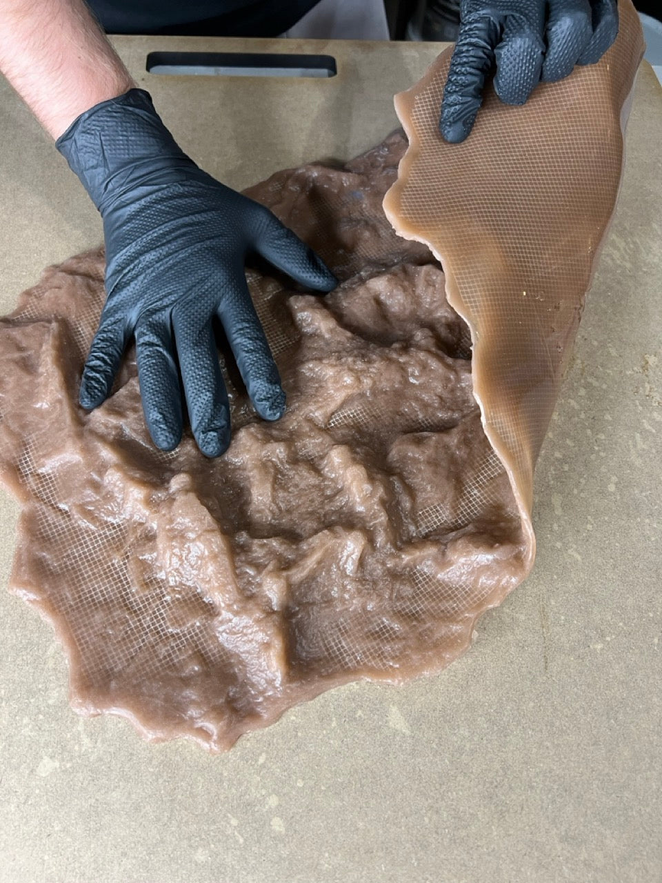 Silicone impression for decoration Stone texture (brown) W00012
