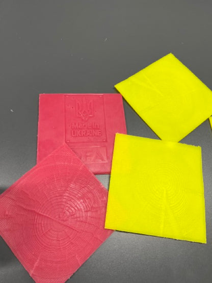Silicone impression for decoration Tree end (Yellow) W00017