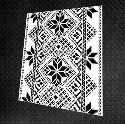 Wall embroidery: DFA reusable stencil for unique decor 0.3-1 mm (Z00009)
