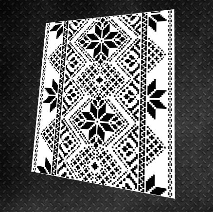 Wall embroidery: DFA reusable stencil for unique decor 0.3-1 mm (Z00009)