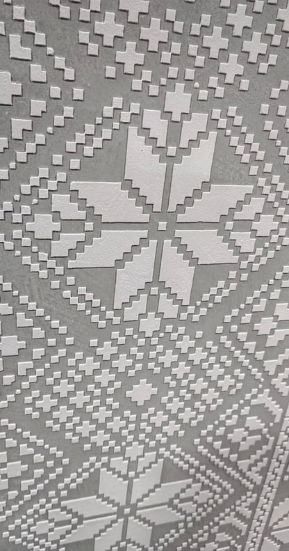 Wall embroidery: DFA reusable stencil for unique decor 0.3-1 mm (Z00009)