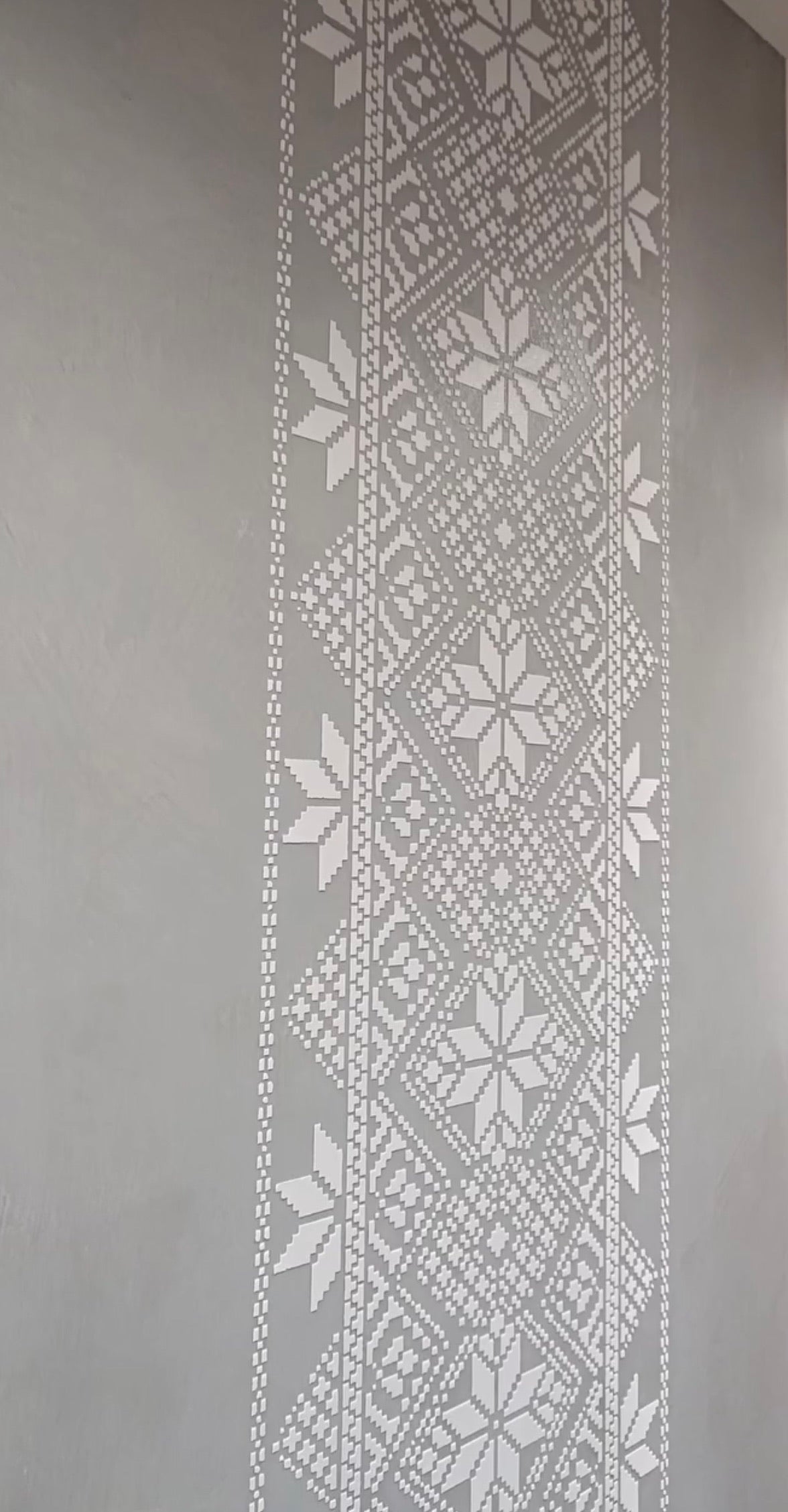 Wall embroidery: DFA reusable stencil for unique decor 0.3-1 mm (Z00009)