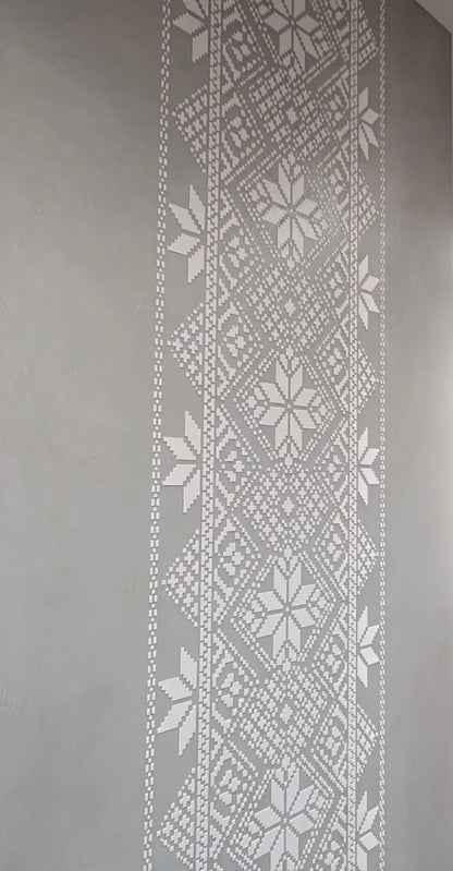 Wall embroidery: DFA reusable stencil for unique decor 0.3-1 mm (Z00009)