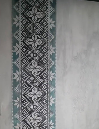 Wall embroidery: DFA reusable stencil for unique decor 0.3-1 mm (Z00009)