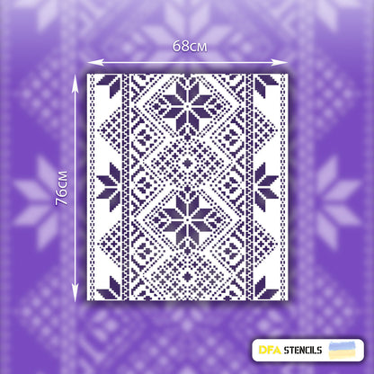 Wall embroidery: DFA reusable stencil for unique decor 0.3-1 mm (Z00009)