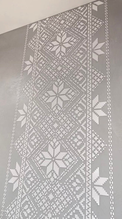 Wall embroidery: DFA reusable stencil for unique decor 0.3-1 mm (Z00009)