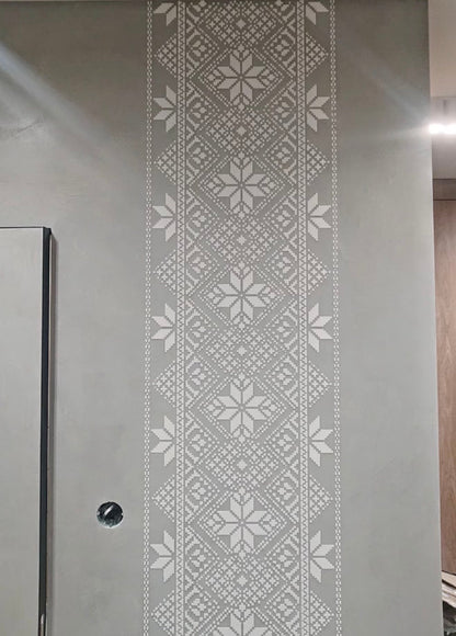 Wall embroidery: DFA reusable stencil for unique decor 0.3-1 mm (Z00009)