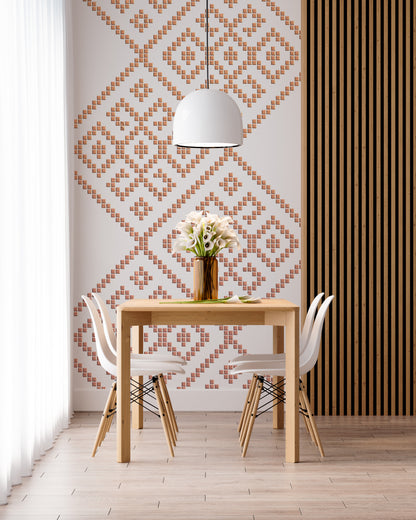 Embroidery on walls – DFA stencil for decorative plaster and paint 0.3-1 mm (Z00082)